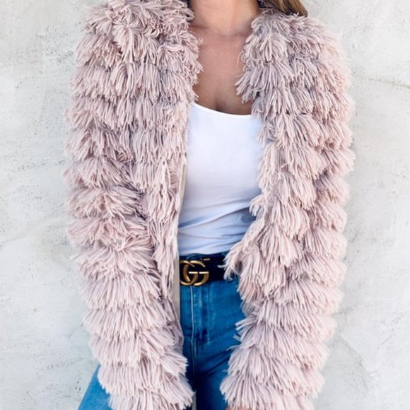 Faux Fur Fringe Jacket - Picture 2 of 4